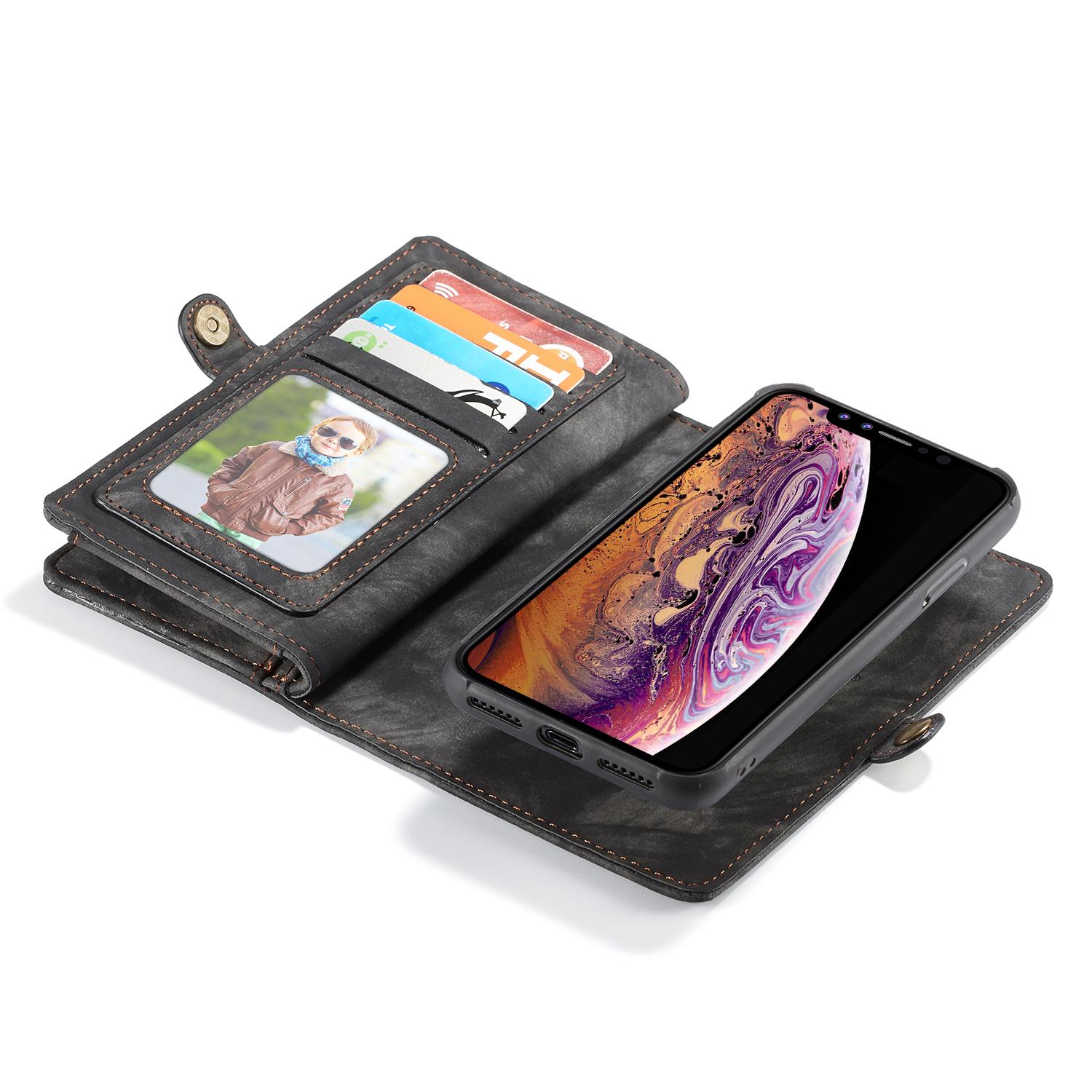 Multi-slot Portemonnaie-Hülle iPhone Xr Grau