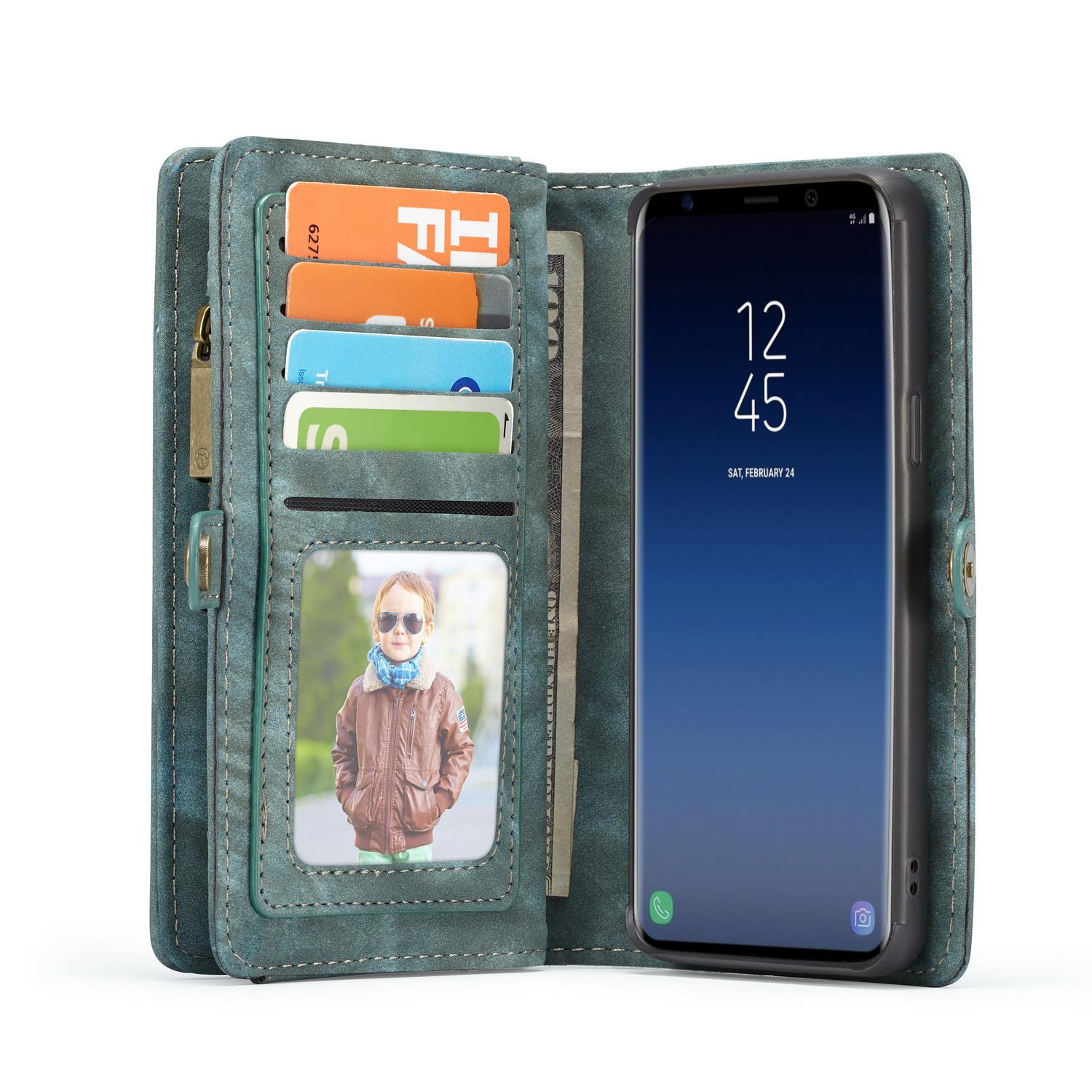 Multi-slot Portemonnaie-Hülle Samsung Galaxy S9 Blau