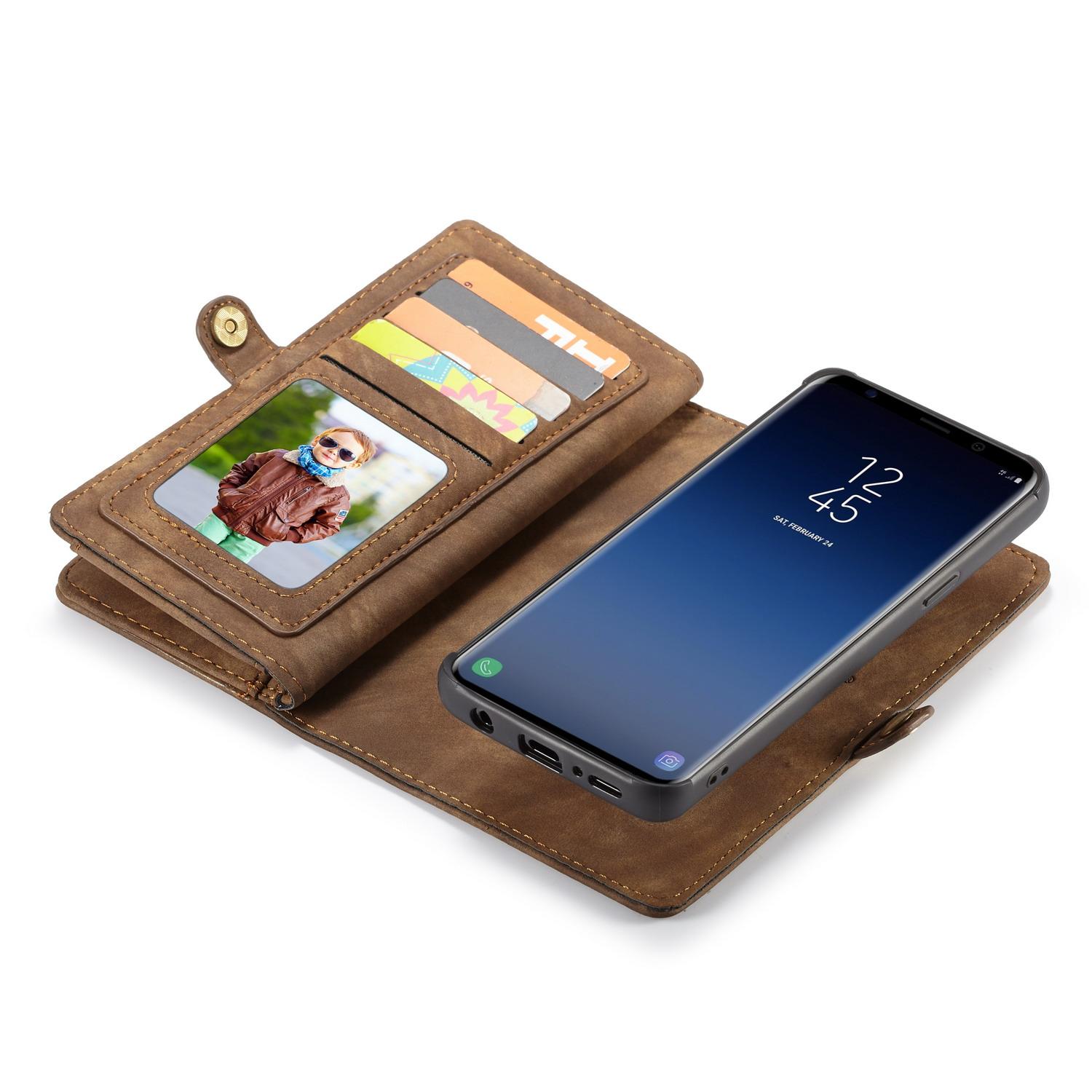 Multi-slot Portemonnaie-Hülle Samsung Galaxy S9 Braun