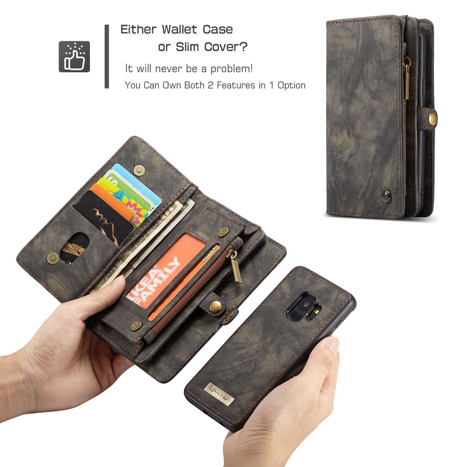 Multi-slot Portemonnaie-Hülle Samsung Galaxy S9 Grau