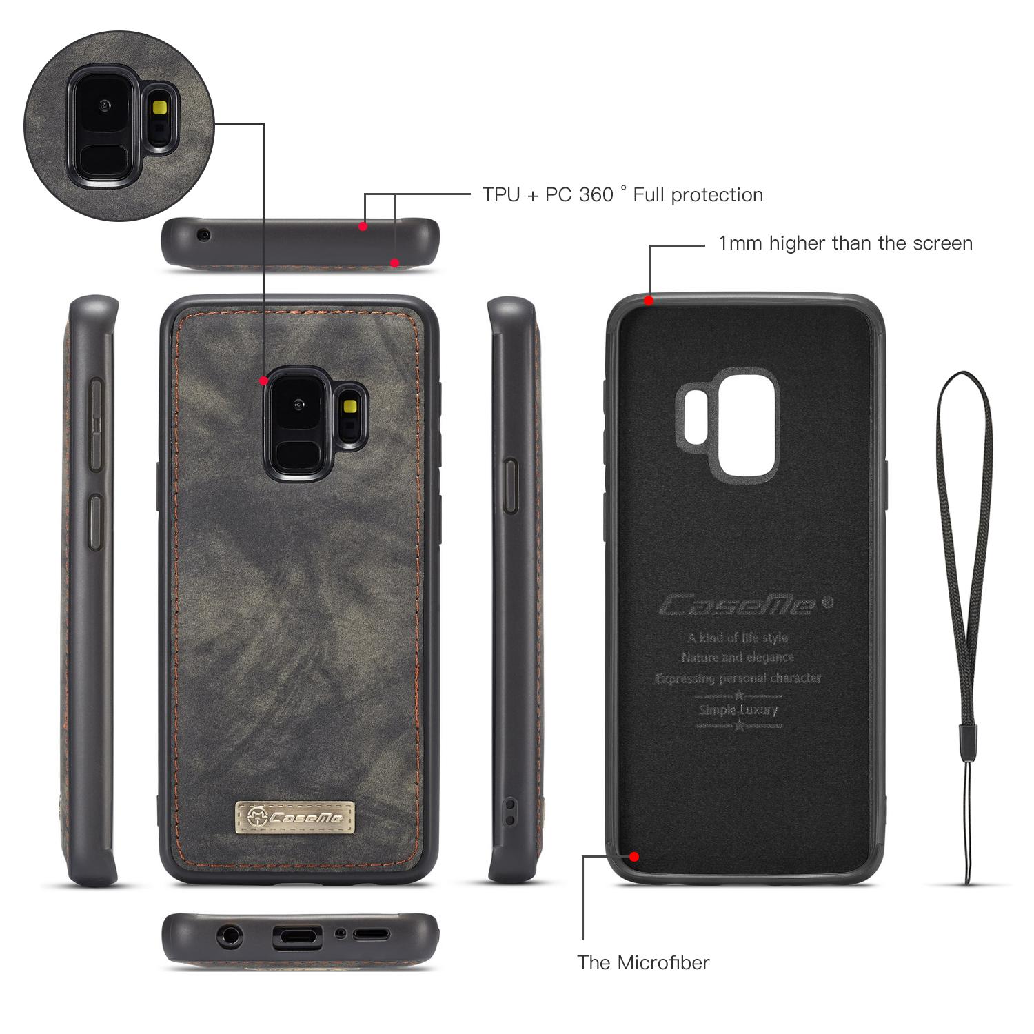 Multi-slot Portemonnaie-Hülle Samsung Galaxy S9 Grau