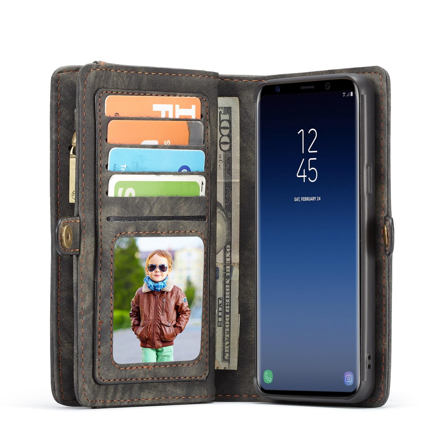 Multi-slot Portemonnaie-Hülle Samsung Galaxy S9 Grau