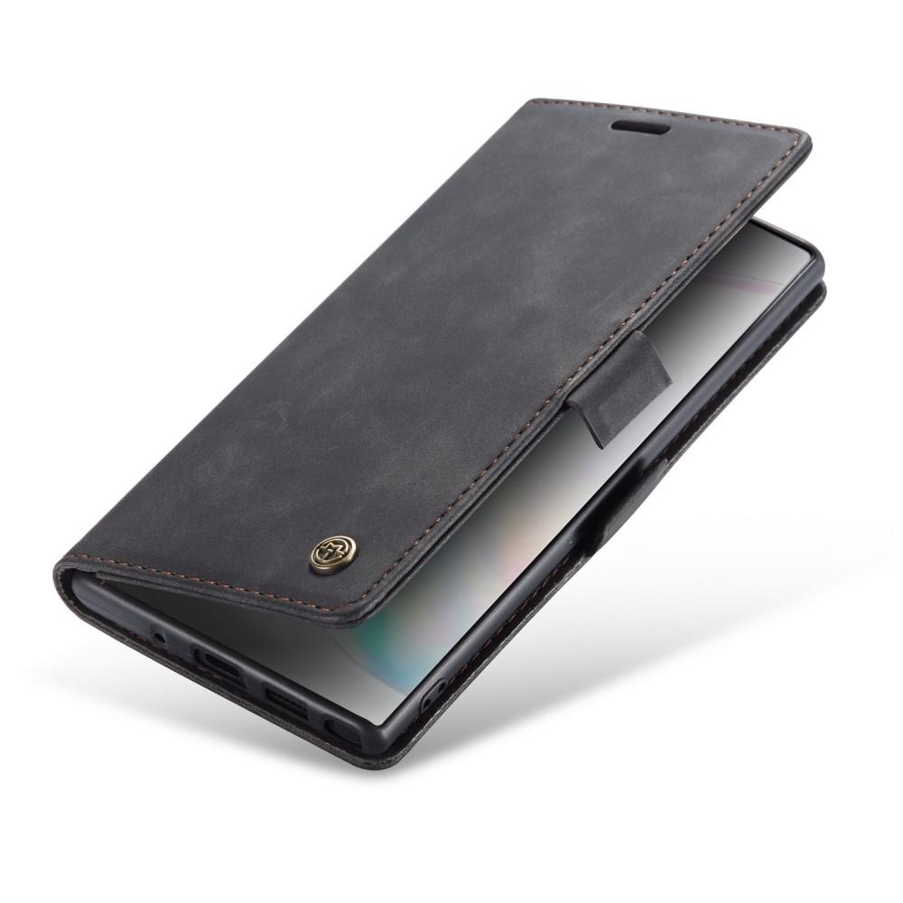 Slim Portemonnaie-Hülle Samsung Galaxy Note 10 Plus Schwarz