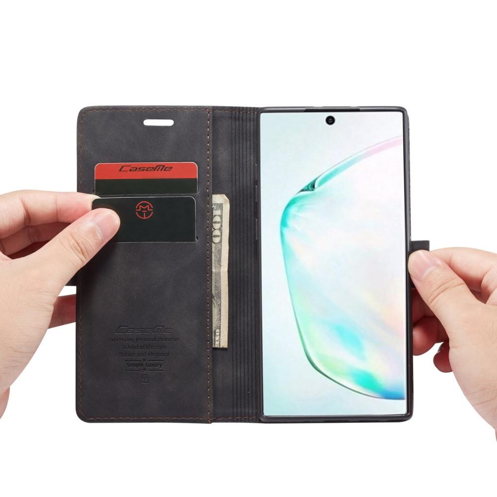Slim Portemonnaie-Hülle Samsung Galaxy Note 10 Plus Schwarz