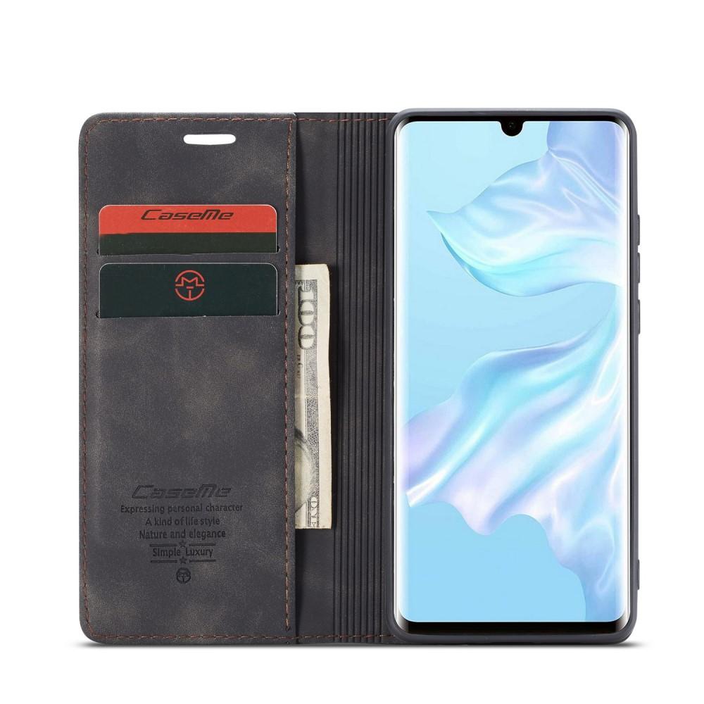 Slim Portemonnaie-Hülle Huawei P30 Pro Schwarz