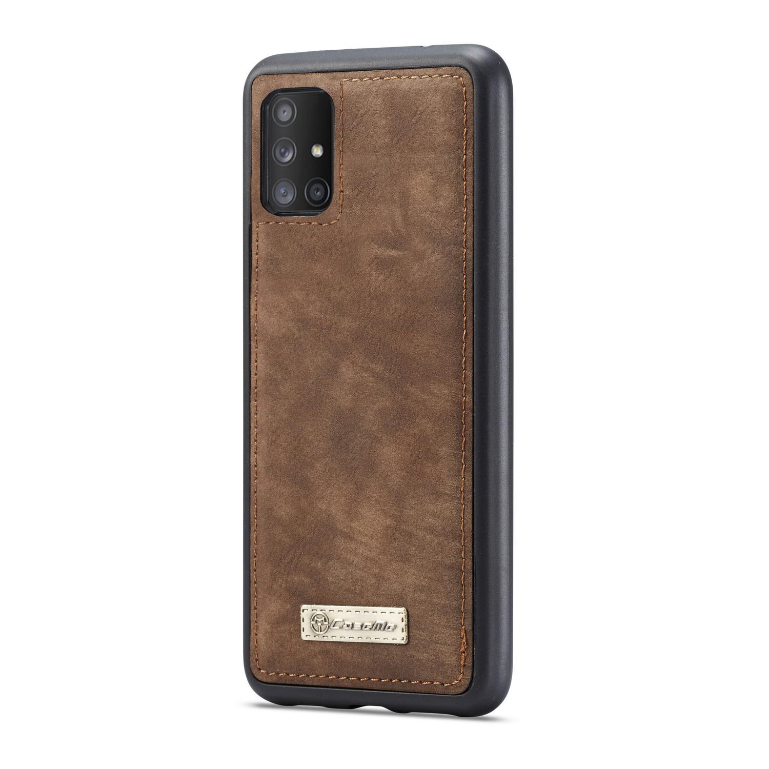 Multi-slot Portemonnaie-Hülle Samsung Galaxy A51 Braun