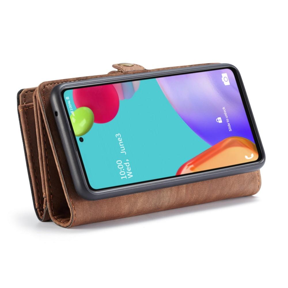 Multi-slot Portemonnaie-Hülle Samsung Galaxy A52 5G Braun