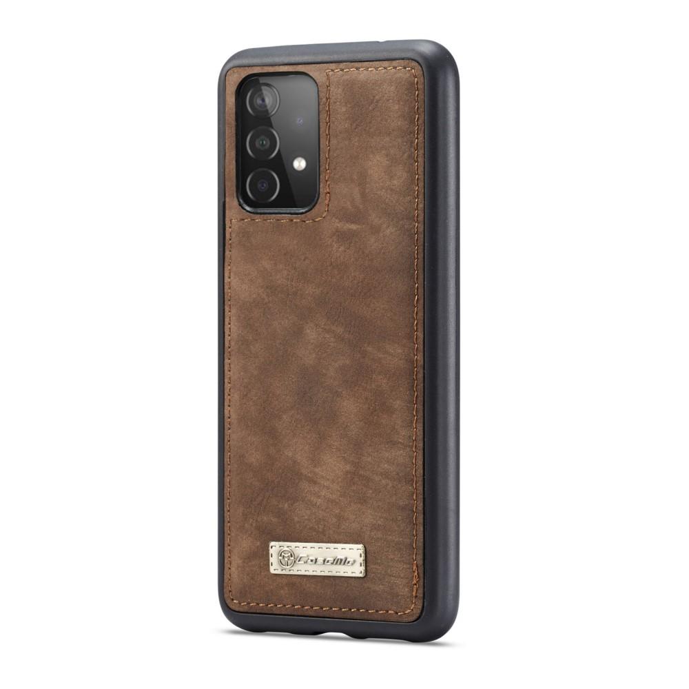 Multi-slot Portemonnaie-Hülle Samsung Galaxy A52 5G Braun