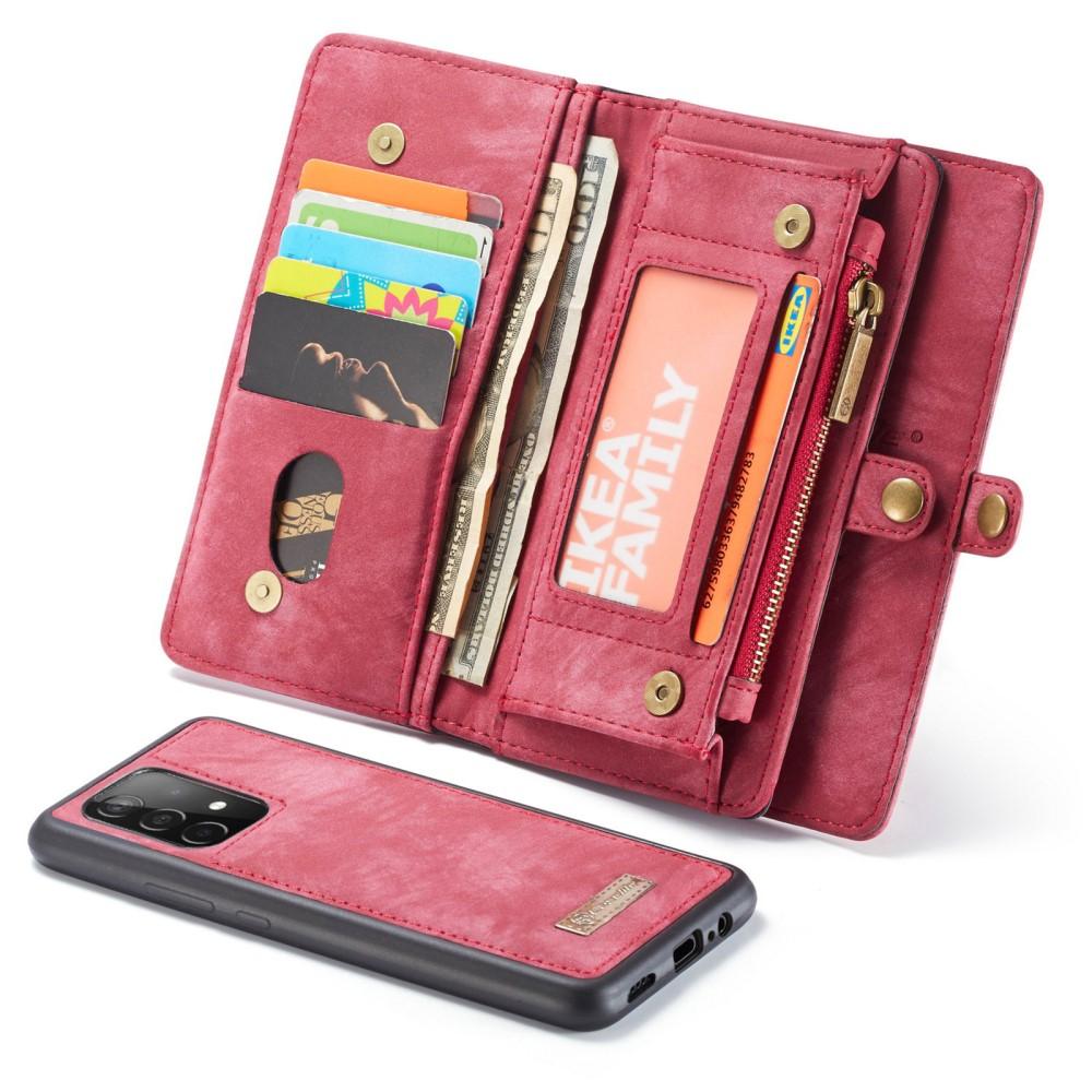 Multi-slot Portemonnaie-Hülle Samsung Galaxy A52 5G Rot