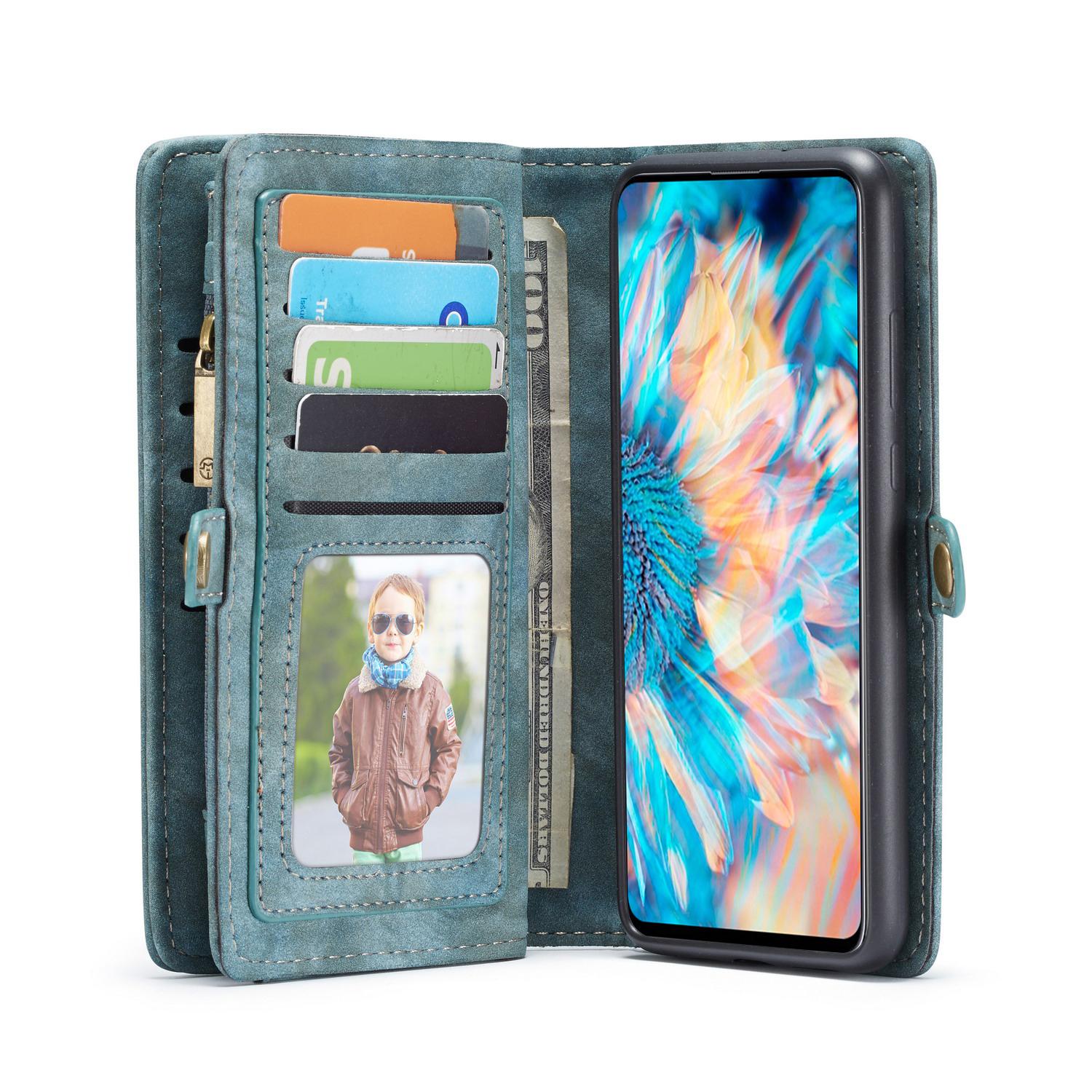 Multi-slot Portemonnaie-Hülle Samsung Galaxy A71 Blau