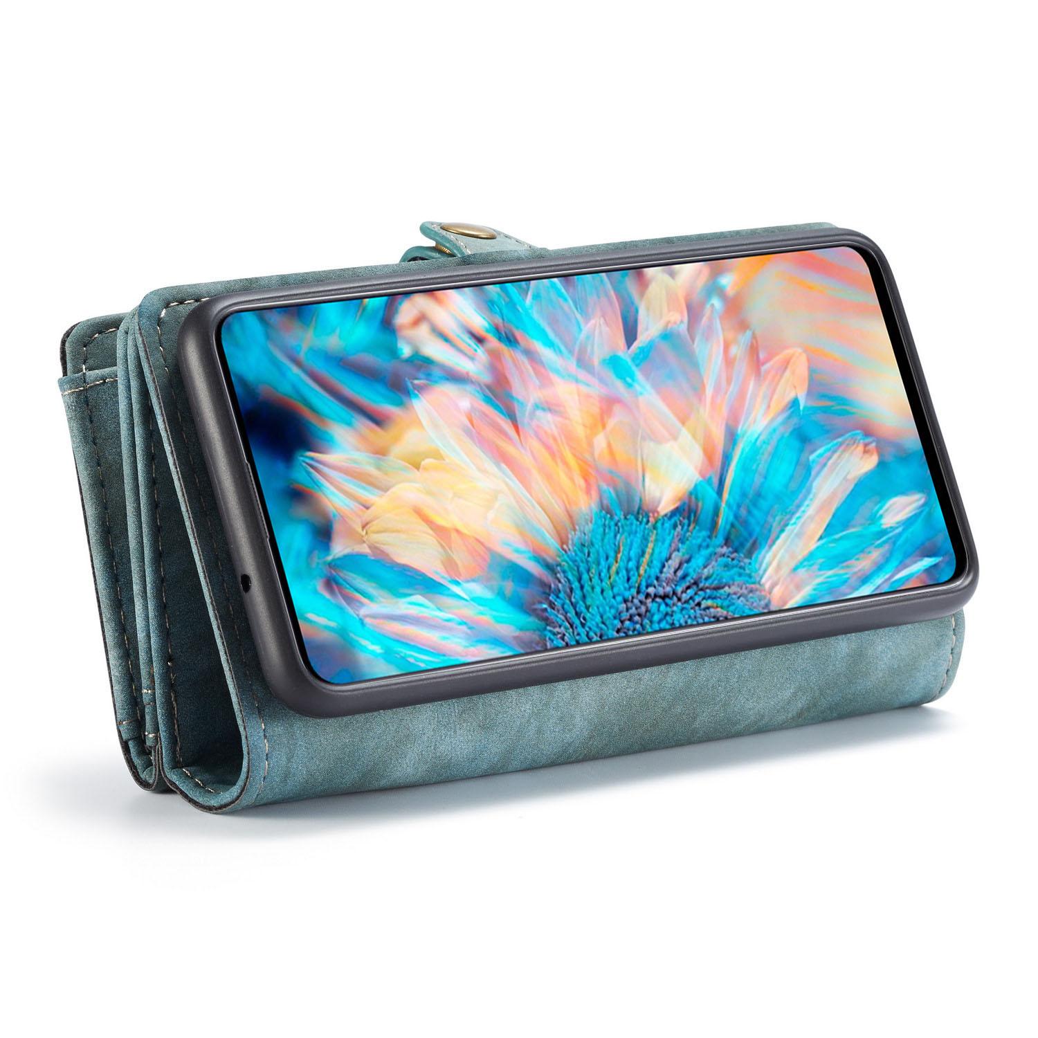 Multi-slot Portemonnaie-Hülle Samsung Galaxy A71 Blau