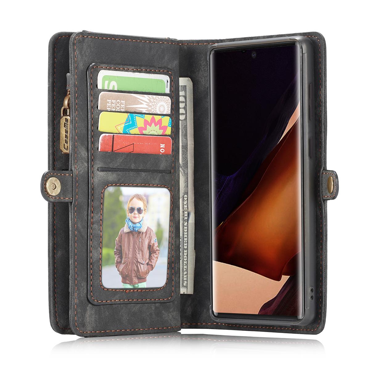 Multi-slot Portemonnaie-Hülle Samsung Galaxy Note 20 Ultra Grau