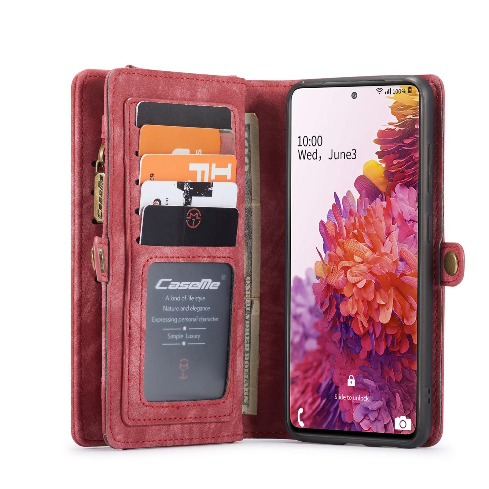 Multi-slot Portemonnaie-Hülle Samsung Galaxy S20 FE Rot