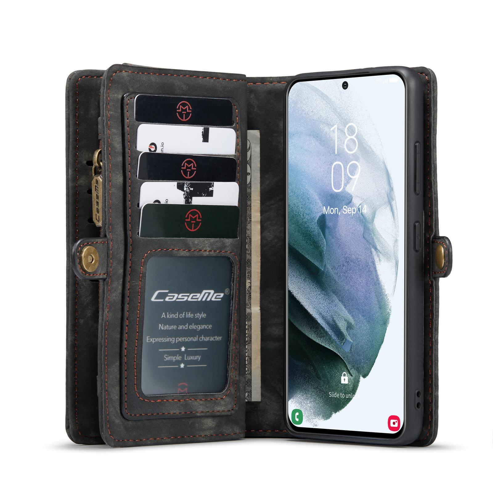 Multi-slot Portemonnaie-Hülle Samsung Galaxy S21 Ultra Grau