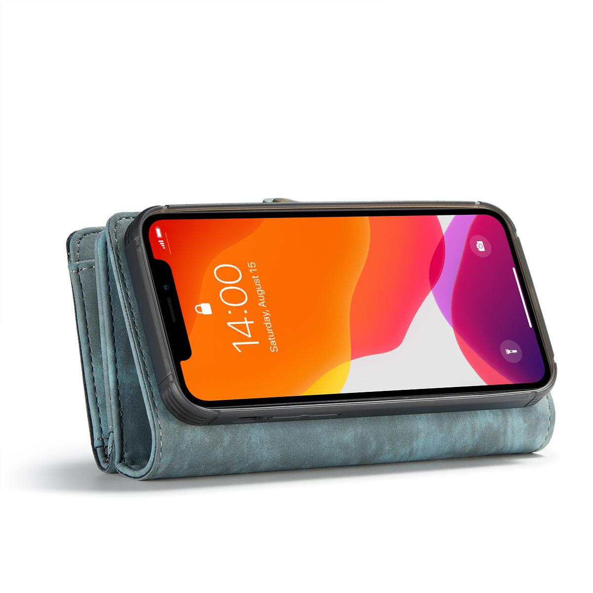 Multi-slot Portemonnaie-Hülle iPhone 12 Mini Blau