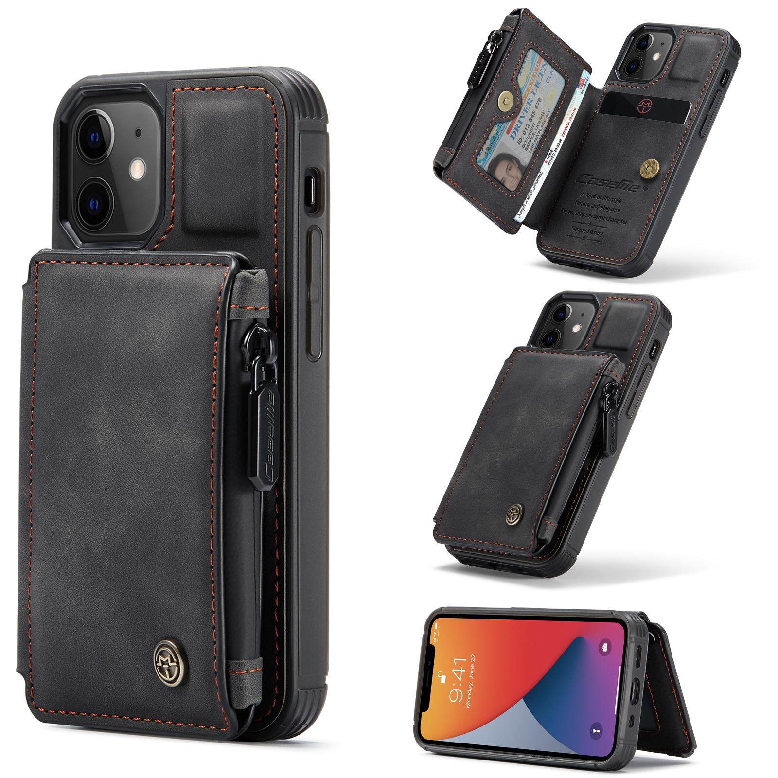 Multi-slot Hülle iPhone 12 Mini Schwarz