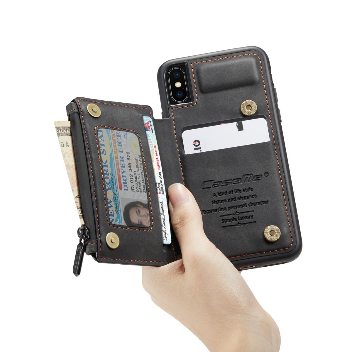 Multi-slot Hülle iPhone Xs Max Schwarz