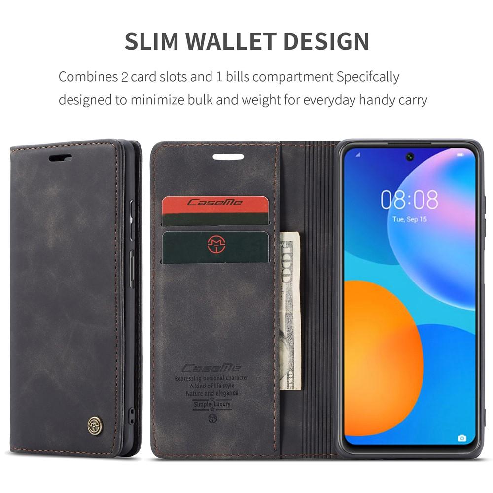 Slim Portemonnaie-Hülle Huawei P Smart 2021 Schwarz