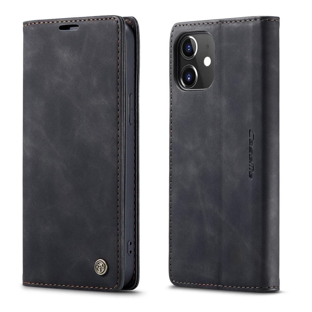Slim Portemonnaie-Hülle Apple iPhone 12/iPhone 12 Pro Schwarz