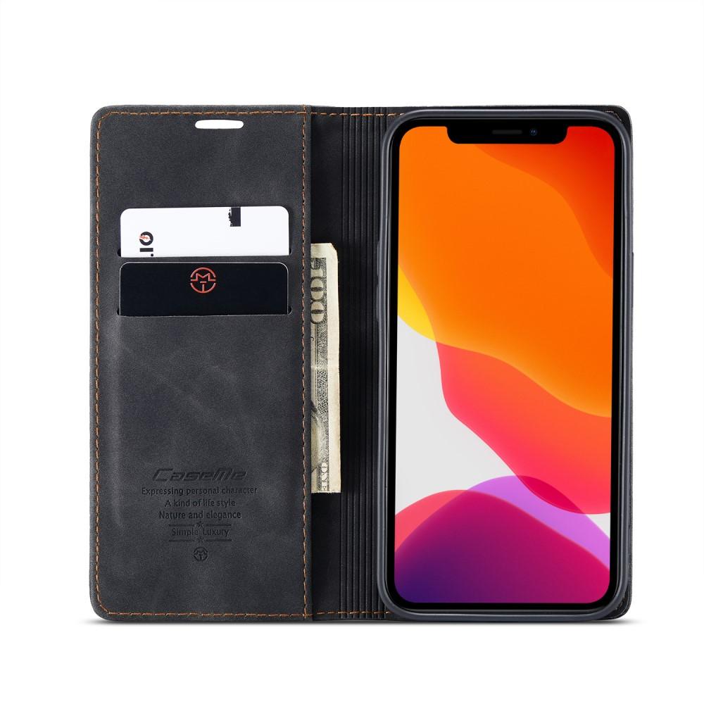 Slim Portemonnaie-Hülle Apple iPhone 12/iPhone 12 Pro Schwarz