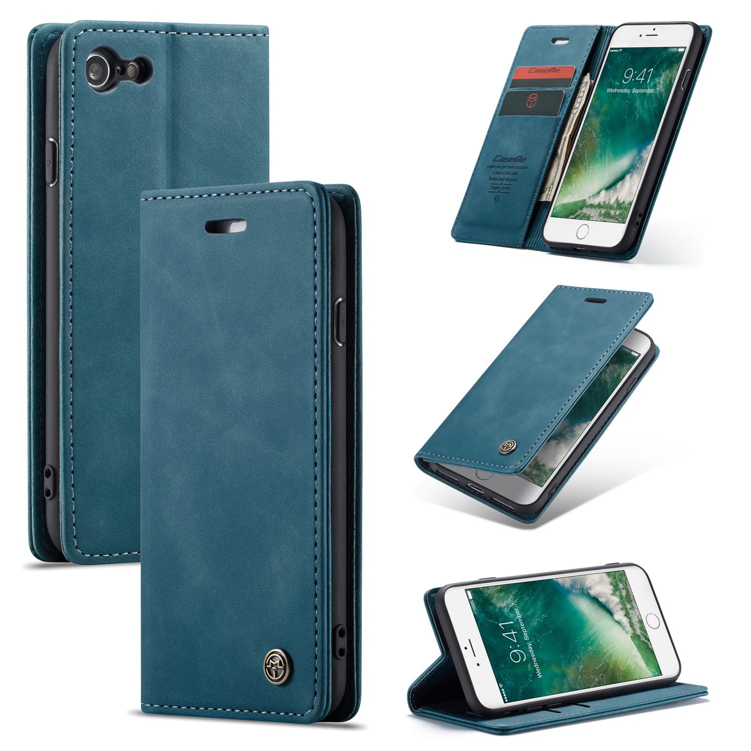 Slim Portemonnaie-Hülle iPhone 7 blau