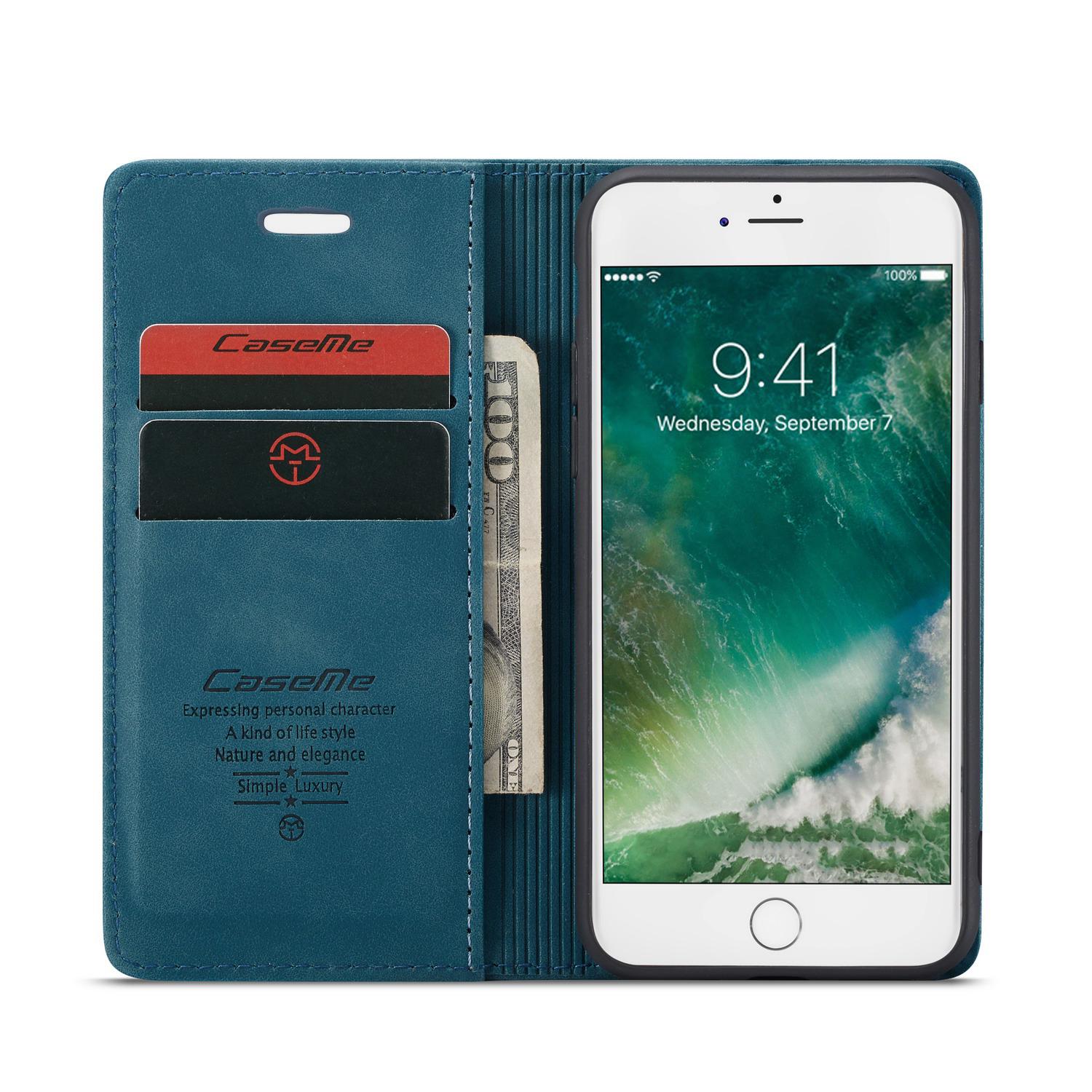 Slim Portemonnaie-Hülle iPhone SE (2022) blau