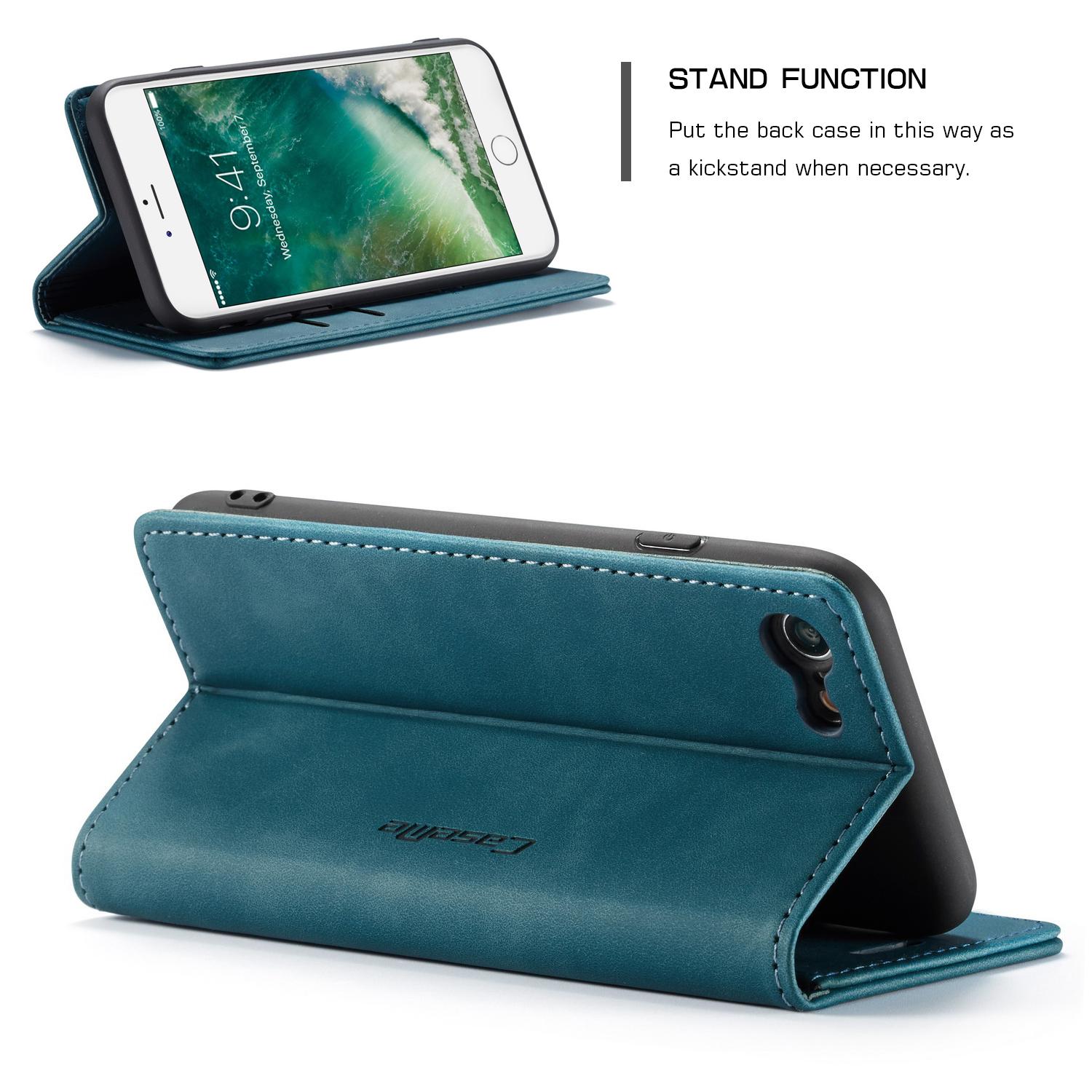Slim Portemonnaie-Hülle iPhone SE (2020) blau