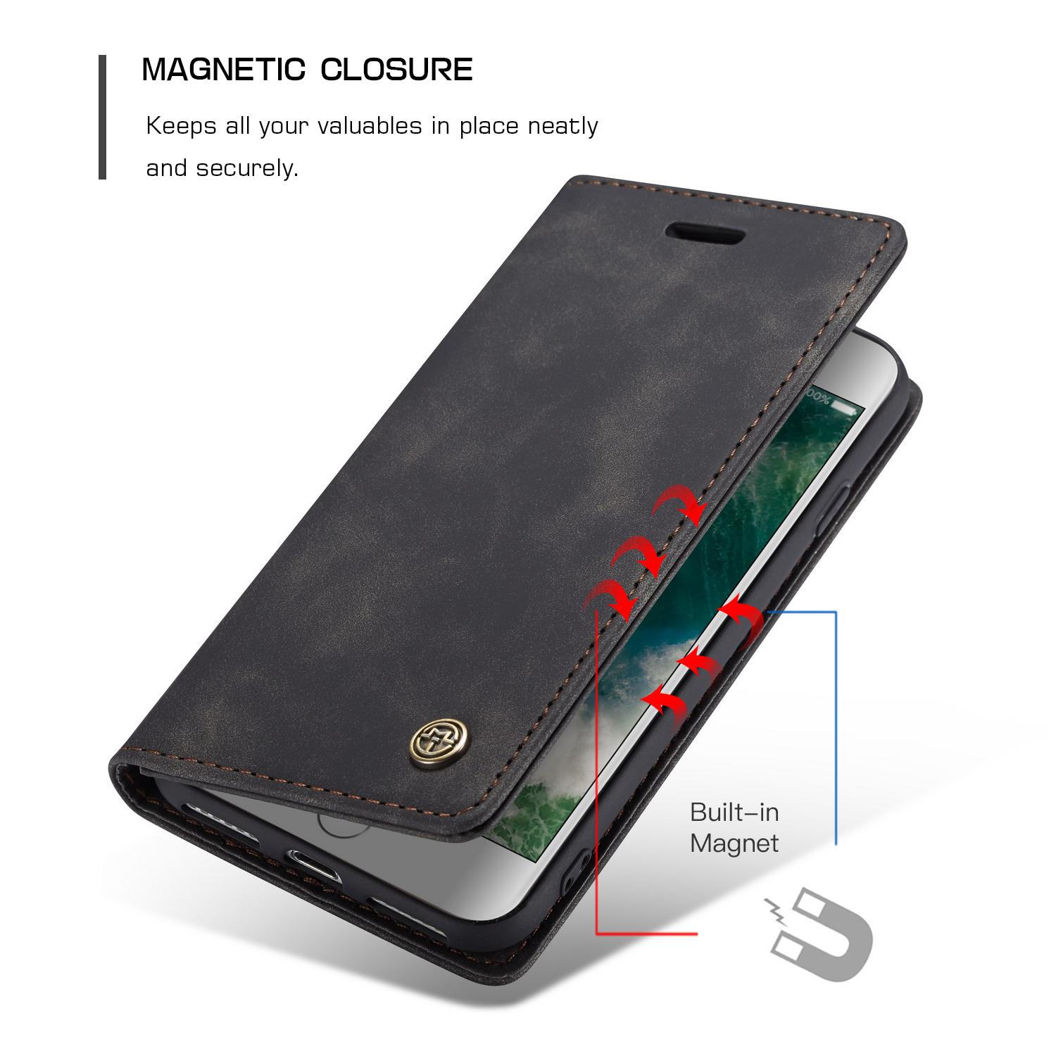Slim Portemonnaie-Hülle iPhone 7 schwarz