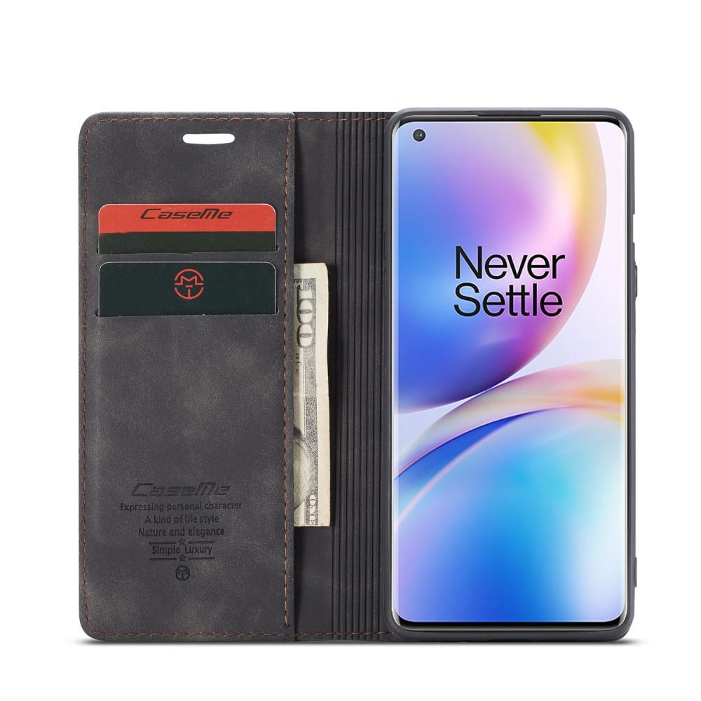 Slim Portemonnaie-Hülle OnePlus 8 Pro Schwarz