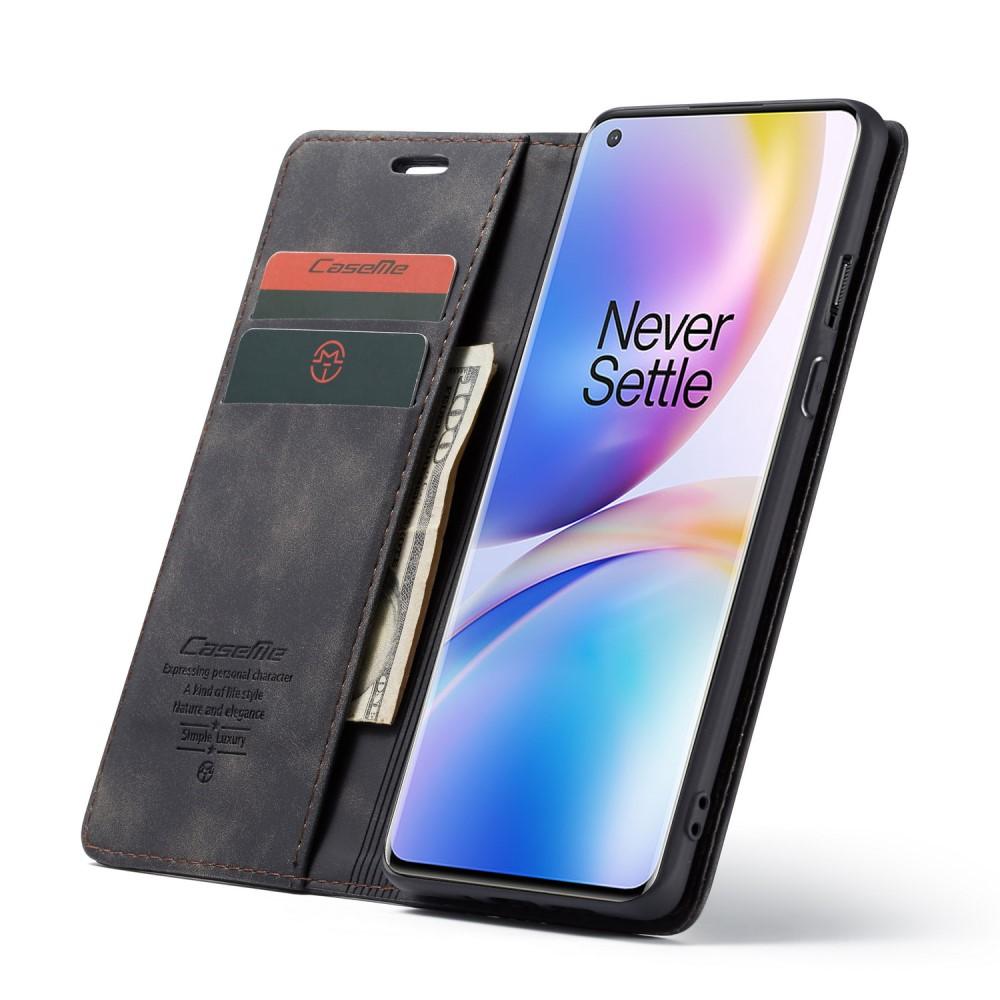 Slim Portemonnaie-Hülle OnePlus 8 Pro Schwarz