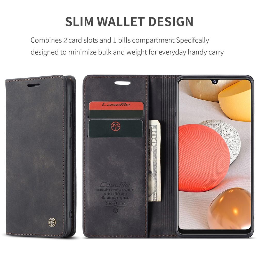 Slim Portemonnaie-Hülle Samsung Galaxy A42 Schwarz
