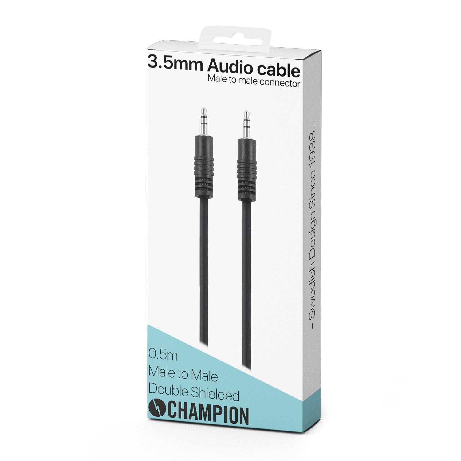 3,5mm Audiokabel 0,5m Schwarz