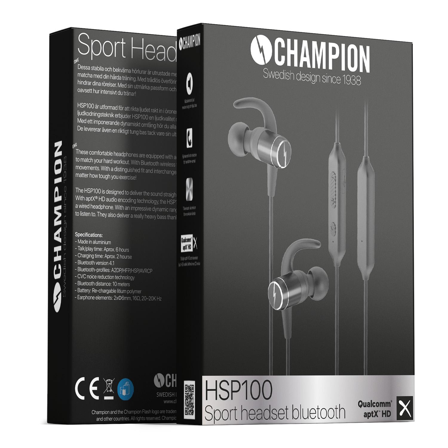 HSP100 In-ear Headset Sport Bluetooth Schwarz