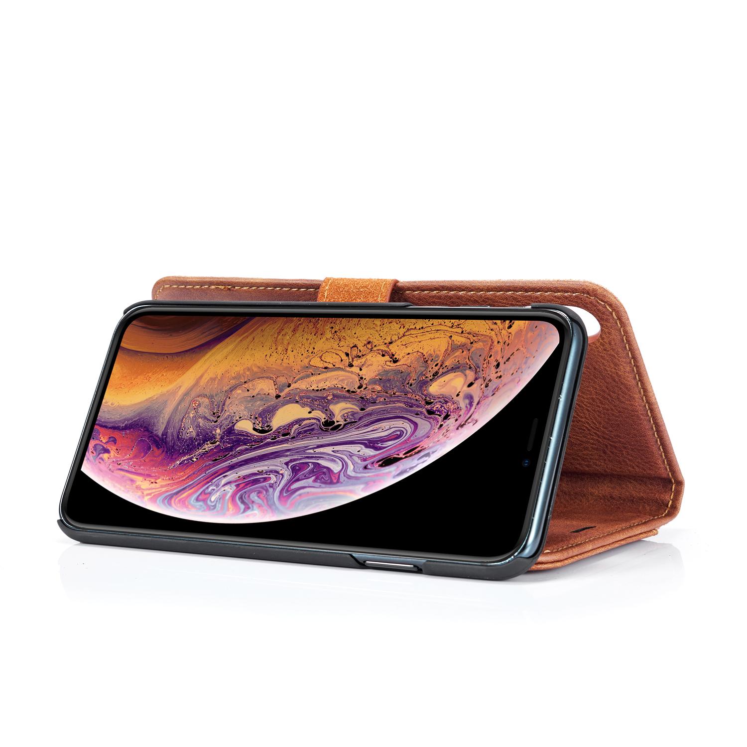 Handytasche Magnetische iPhone Xs Max Cognac