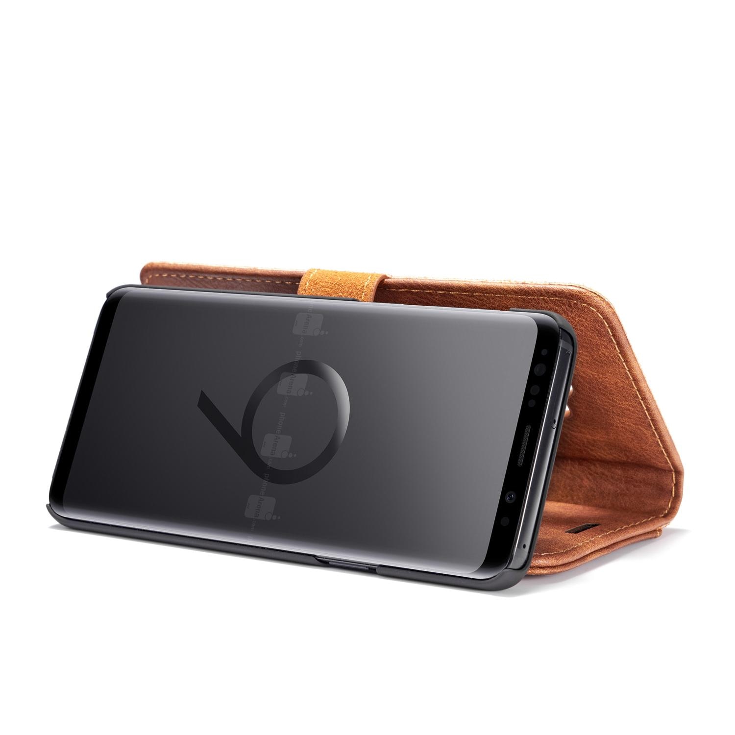 Handytasche Magnetische Samsung Galaxy S9 Plus Cognac