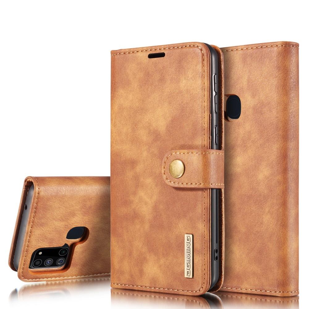 Handytasche Magnetische Samsung Galaxy A21s Cognac