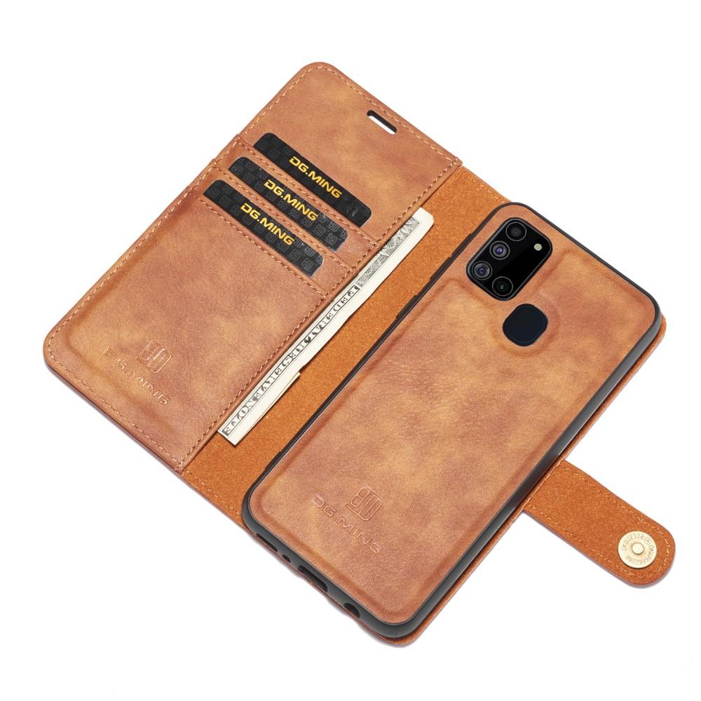 Handytasche Magnetische Samsung Galaxy A21s Cognac