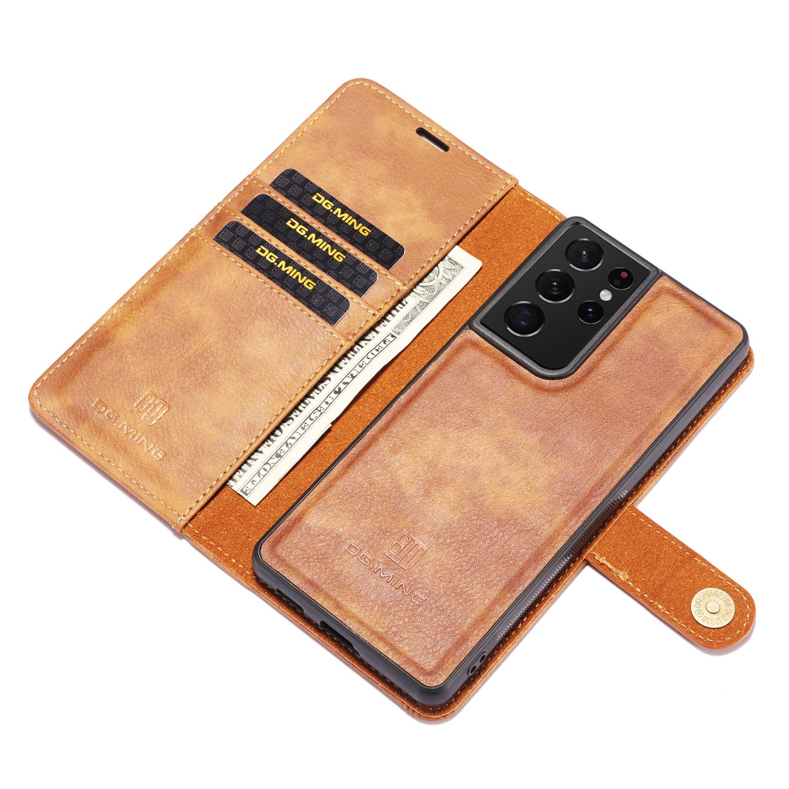 Handytasche Magnetische Samsung Galaxy S21 Ultra Cognac