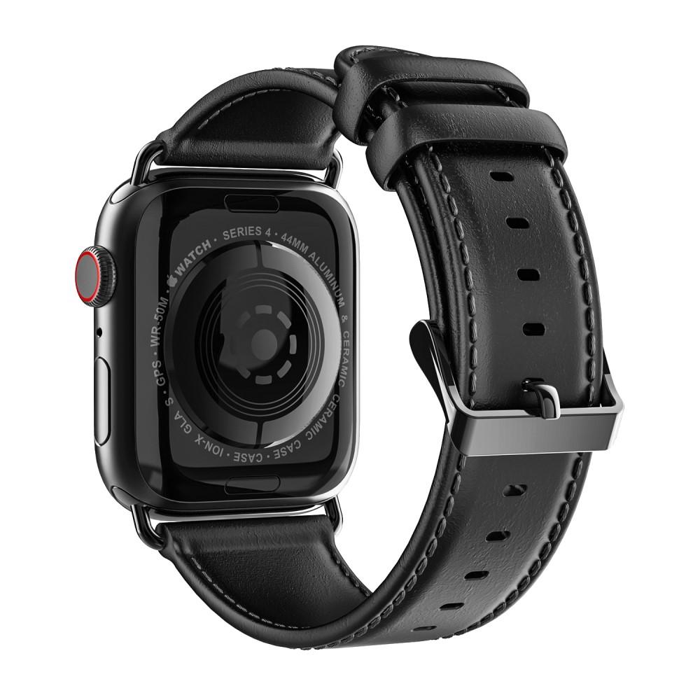 Leather Armband Apple Watch 45mm Series 9 Black