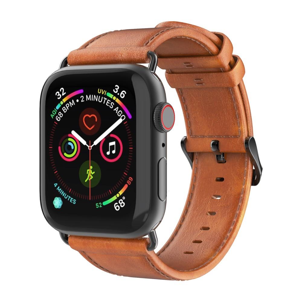 Leather Armband Apple Watch 45mm Series 8 Braun