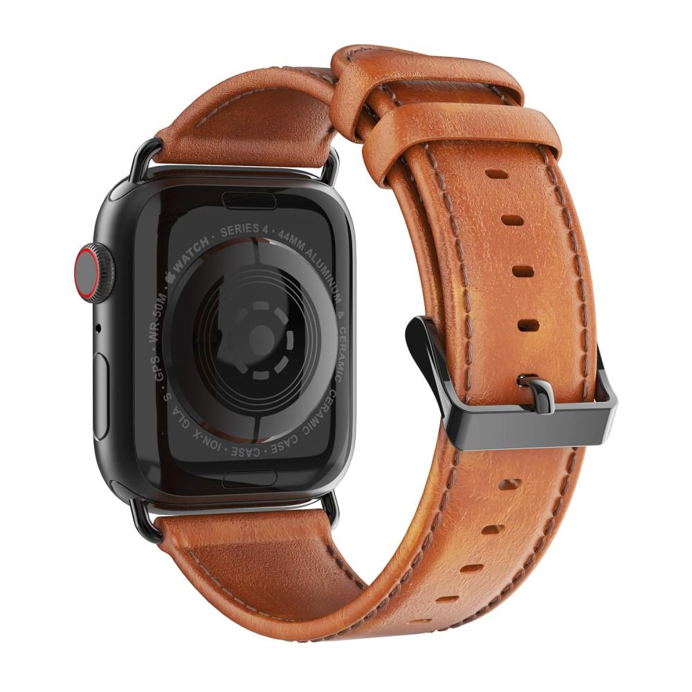 Leather Armband Apple Watch 45mm Series 8 Braun