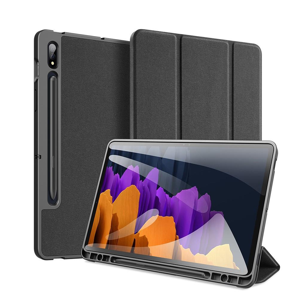 Domo Tri-Fold Case Samsung Galaxy Tab S7 Plus/S8 Plus 12.4 Black