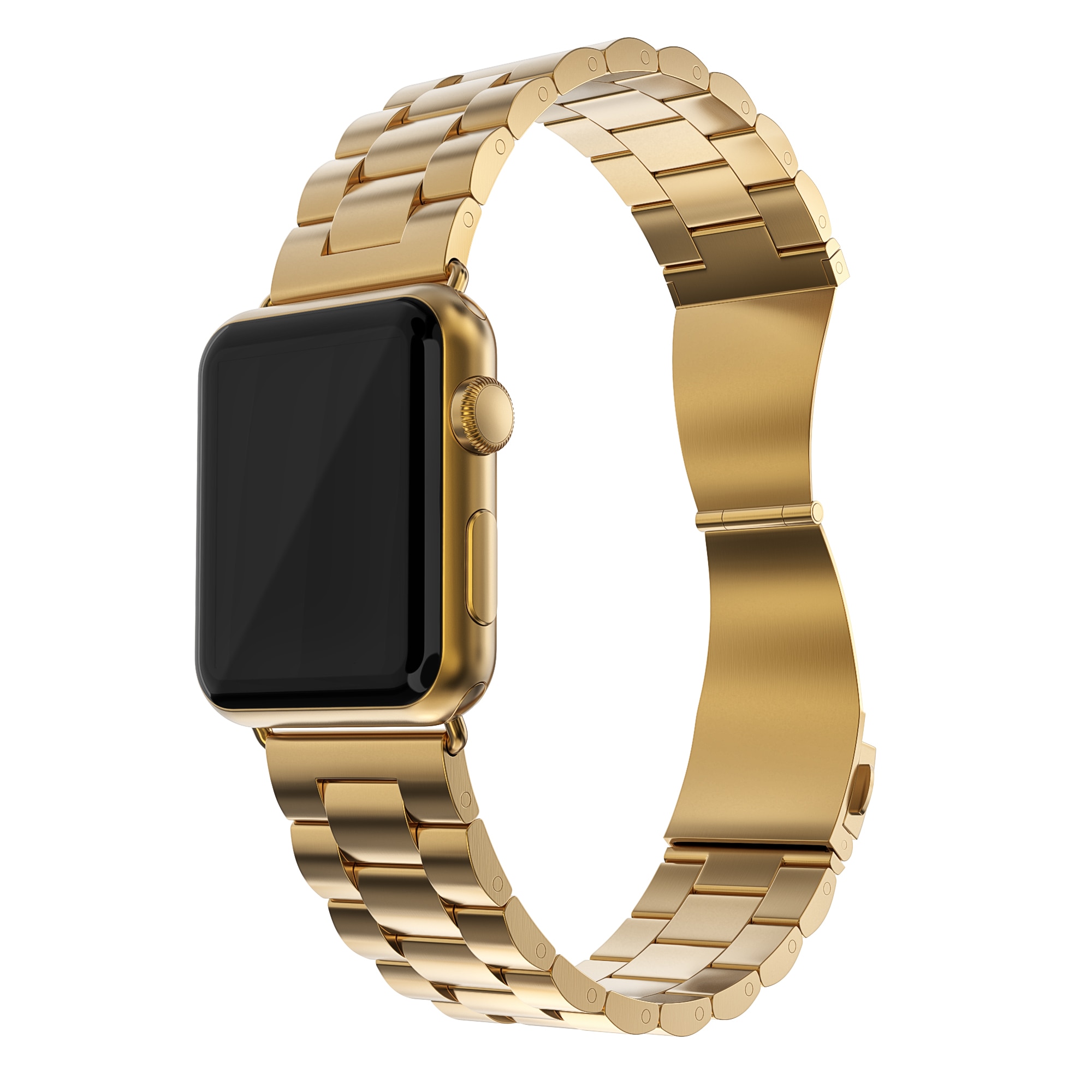 Apple Watch 45mm Series 9 Armband aus Stahl gold