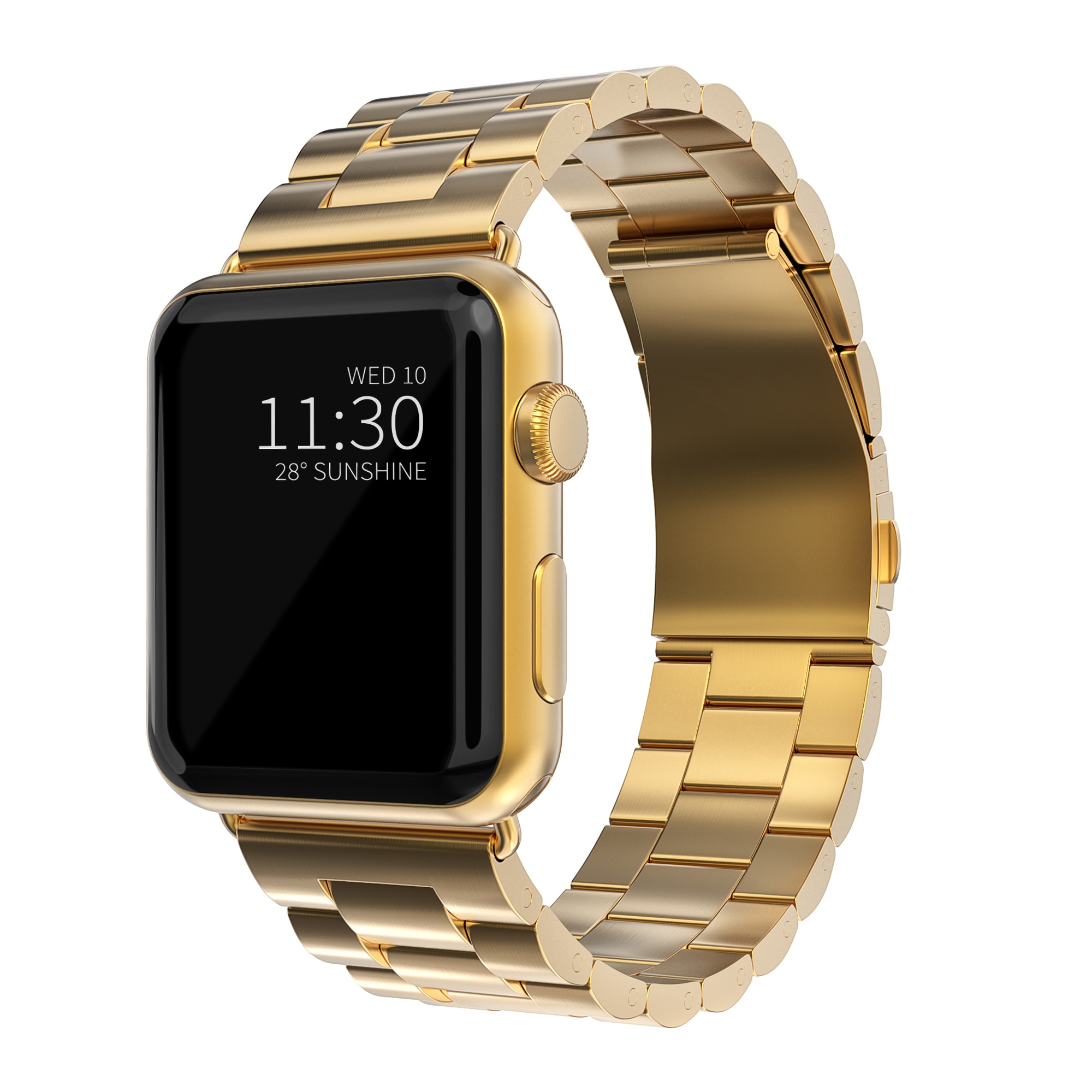 Apple Watch 41mm Series 9 Armband aus Stahl gold