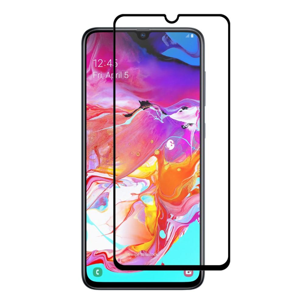 Full Glue Tempered Glass Samsung Galaxy A70 Schwarz