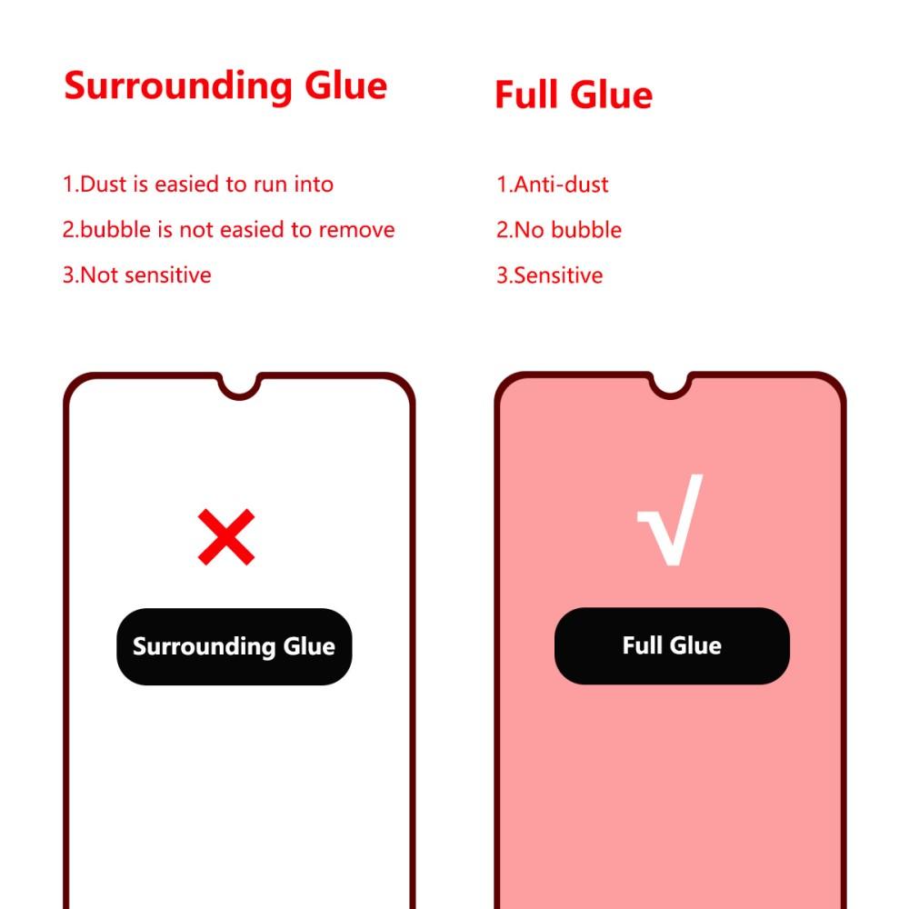 Full Glue Tempered Glass Samsung Galaxy A70 Schwarz