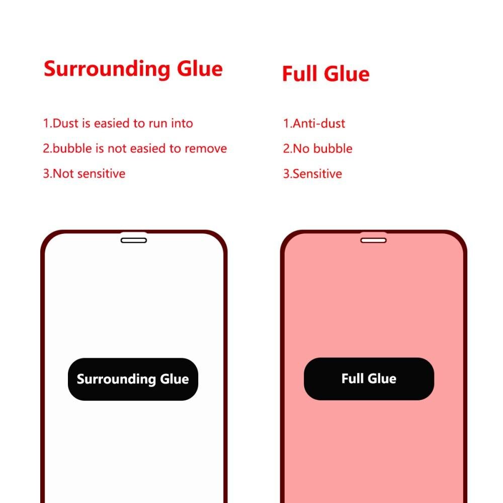 Full Glue Tempered Glass iPhone XS Max Schwarz