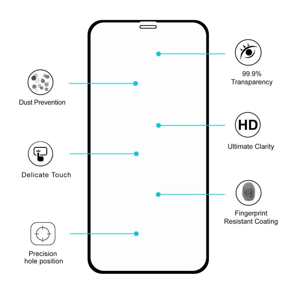 Full Glue Tempered Glass iPhone XS Max Schwarz