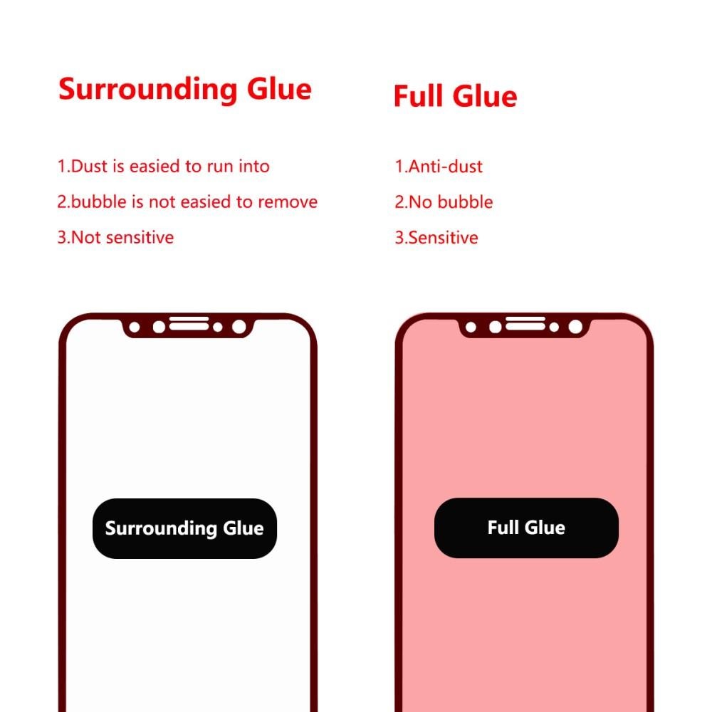 Full Glue Tempered Glass iPhone X/XS Schwarz