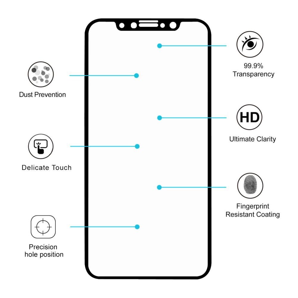 Full Glue Tempered Glass iPhone X/XS Schwarz